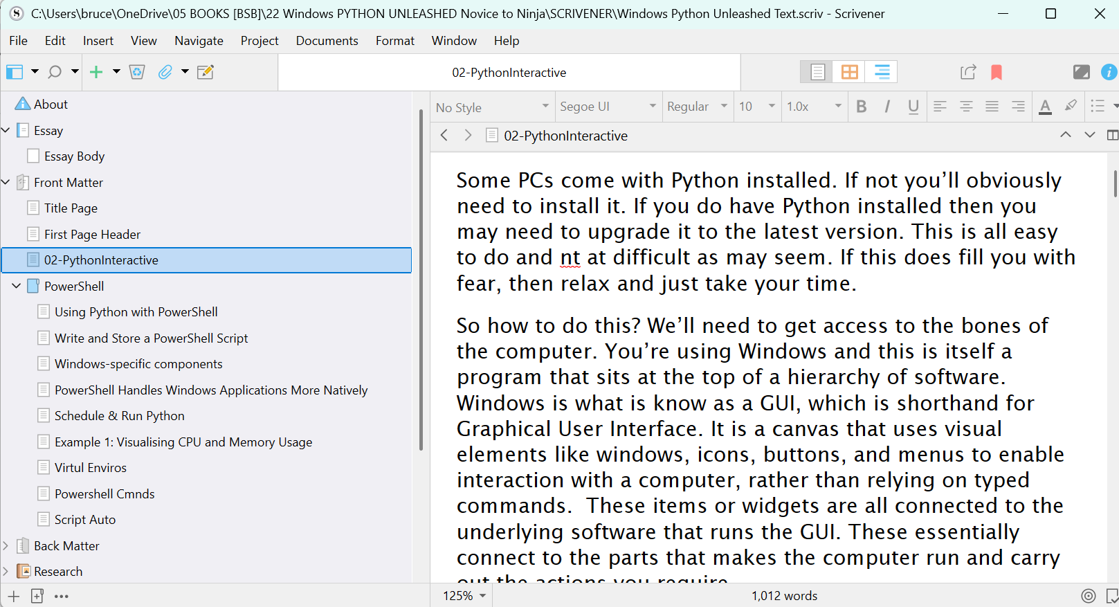 Bruce Smith typing outside